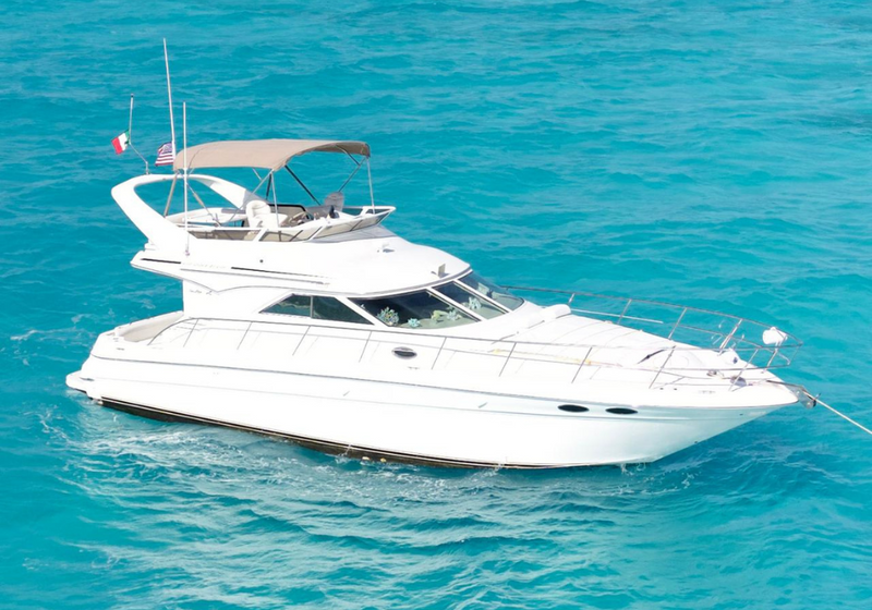 44 FT - SEA RAY - WITH FLYBRIDGI - MGNS - UP TO 15 PAX - STARTING FROM $18,000 MXN